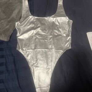 Silver Metallic Bodysuit